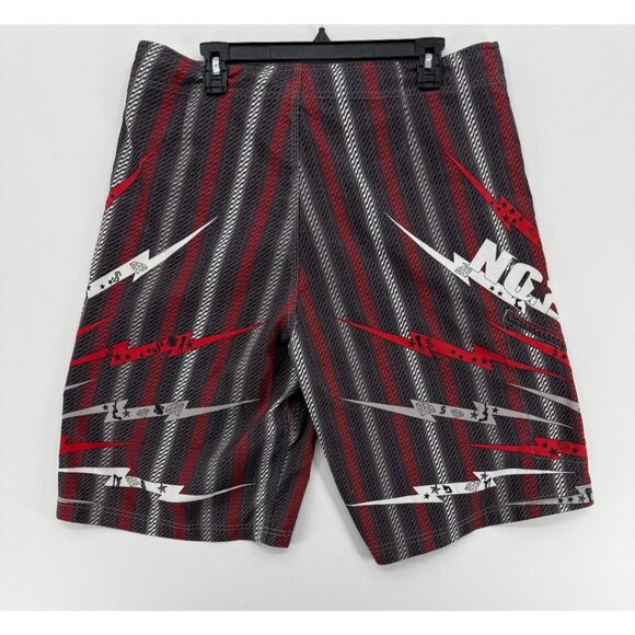 No Fear Board Shorts Mens 36 12" Lightning Strip Club Swim Trunks Y2K Skater - Picture 2 of 6